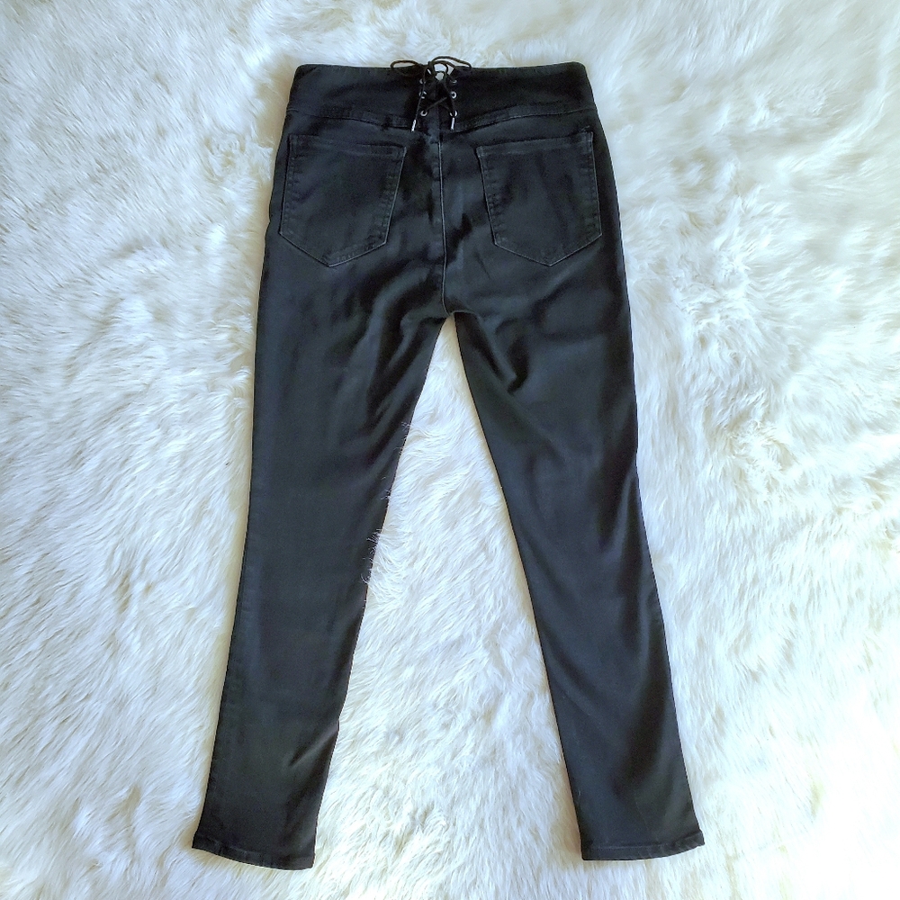 Rag & Bone Penton Skinny High Waist Snap Front Black Jeans Size 29 - Picture 8 of 15